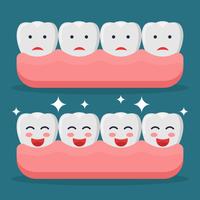 Vectores de dientes falsos