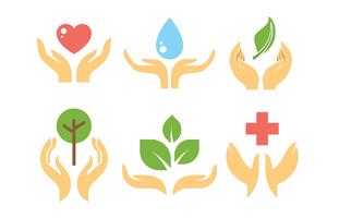Healing Hands Vector Icons