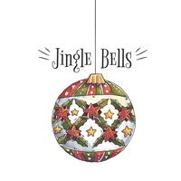 Ornament Christmas Ball With Christmas Quote vector
