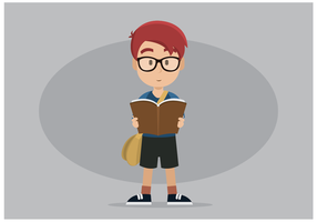 Free Bookworm Character Vector