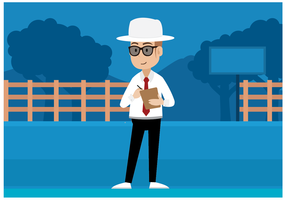 Free Cricket Umpire Character Vector