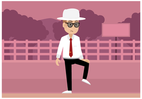 Cricket gratis Umpire Character Vector