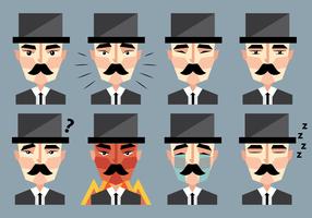 Emoticon Charlie Chaplin vector