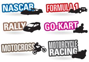 Motor Sport Titles vector