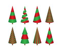 Dibujos animados de árbol de Navidad simple vector