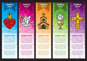 Sacred Heart Banners vector