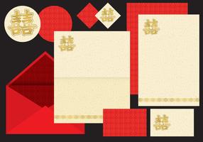 Chinese Wedding Templates vector