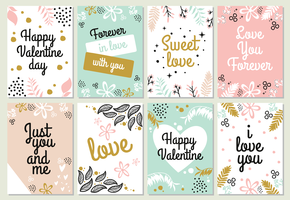 Tarjetas de San Valentín vector