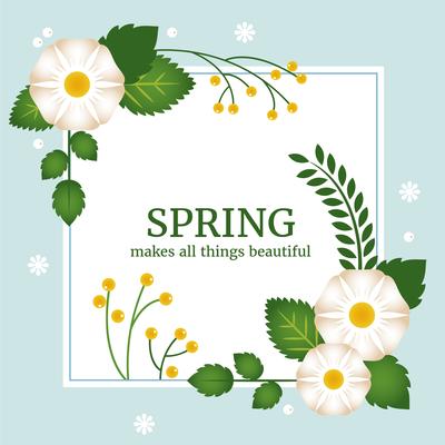 Spring Vector Greeting Card Design