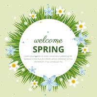 Diseño de tarjeta de felicitación de primavera Vector