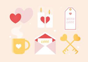 Valentine's Day Vector Greeting Card Elements