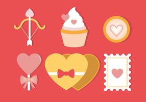 Valentine's Day Vector Greeting Card Elements Illustration