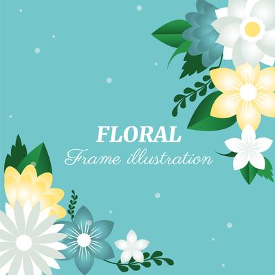 Beautiful Spring Greeting Background Illustration