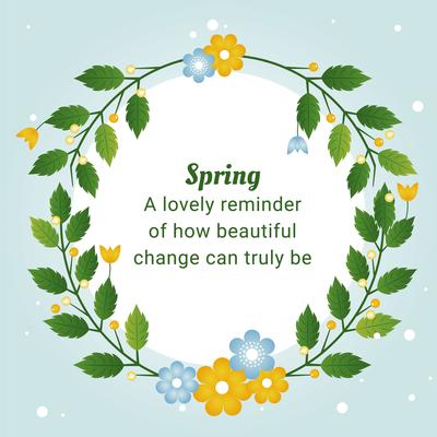 Beautiful Spring Vector Greeting Card