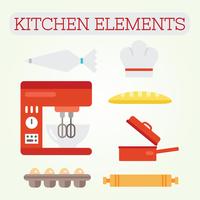 Vector de elementos de cocina