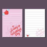 Valentine Day Stationery Card vector