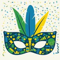 Bright Carnival Icons Mask Set vector