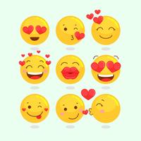 Valentine Emoji Set vector