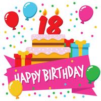 18 Birthday Party Background vector