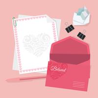 Valentine Stationery Vector