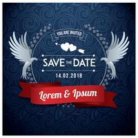 Wedding Save The Date Vector