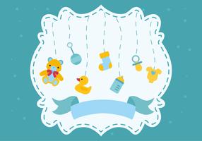 Baby Shower Greeting Card vector