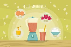 Smoothie and Ingredients Vectors