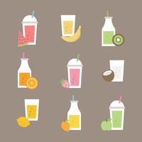 Set Of Different Kind Of Smoothies vector