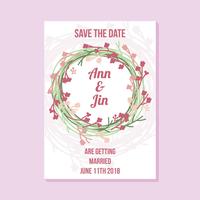 Wedding Invitation Hand Drawn vector