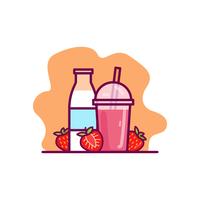 Strawberry Smoothies vector