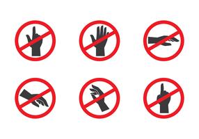 Do Not Touch Icon vector