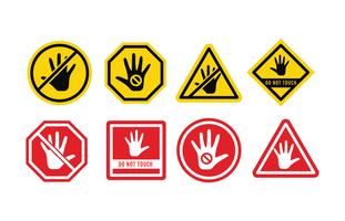 Do Not Touch Sign Vector Pack