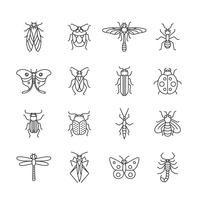 Icono de línea de insectos
