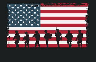 U.s Army Navy Seal Silhouettes vector