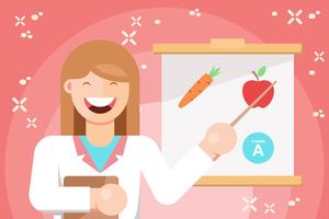 Cheerful Nutritionist Illustration vector