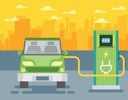 Electric Car Illustration vector