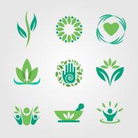 Green and Healing Logo Vector