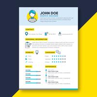 Graphic Designer Resume vector