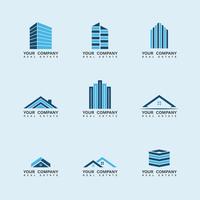 Conjunto de logotipos de la ciudad de la propiedad inmobiliaria vector