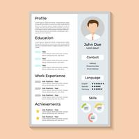 Corporate Resume vector