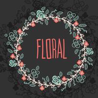 Floral Spring Wreath vector