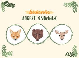 Watercolor Forest Animals