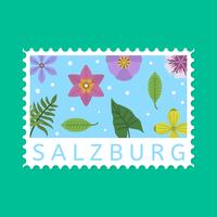 Flat Springtime Postage Vector