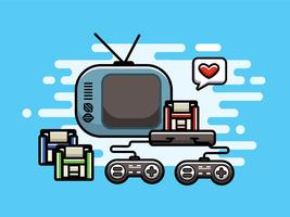 Video Game Console Hero Set vector