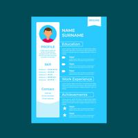 Curriculum vitae del diseñador gráfico vector