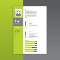 Graphic Designer Resume Green Vector