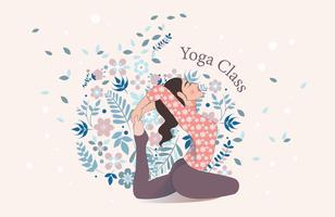 Vector de clase de yoga