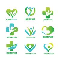 Set of Vector Logos for Healing