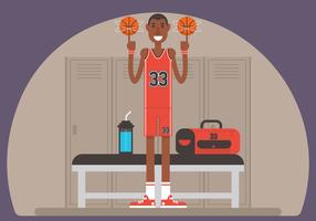 Exaggerated basketball player vector