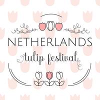 Países Bajos tulip festival plantilla vector